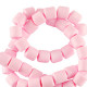 Polymeer tube kralen 6mm - Light pink